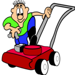 Man with Lawnmower 4