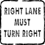 Right Lane Must Turn