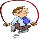 Businessman Jumping Rope