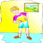 Boy Leaning