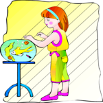 Girl Feeding Fish