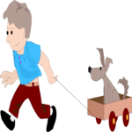 Boy Pulling Wagon 3