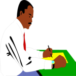 Businessman at Desk 01