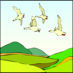 Geese Flying 1