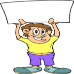 Boy with Sign