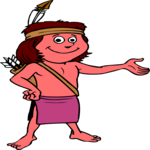 Boy Playing Indian