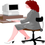 Woman at Computer 04