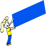 Girl Holding Banner