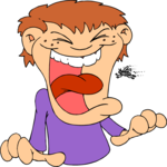 Bug Flying in Mouth