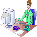 Woman at Computer 14