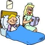 Nurse Reading to Patient