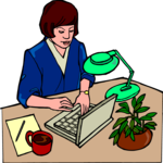 Woman at Computer 12