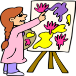 Girl Fingerpainting