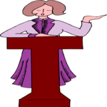 Woman at Podium