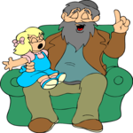 Girl & Father Singing