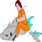 Man Riding Dolphin