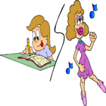 Girl Writing in Diary