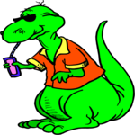 Dinosaur Drinking