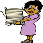 Woman with Papers