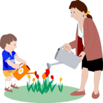 Watering Flowers 1