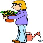 Woman with Flowers