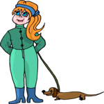 Girl & Dog 08