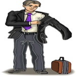 Man Removing Jacket