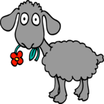 Sheep with Flower