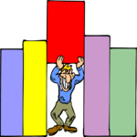 Man Lifting Bar Graph