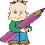 Boy with Giant Pencil 1