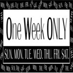 One Week Only 1