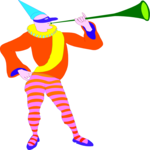 Clown Playing Trumpet 1