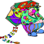 Clown with Kite