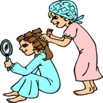Girl Styling Hair 1