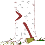 Tree with Axe