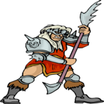 Warrior with Long Weapon