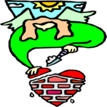 Angel Building Heart