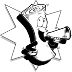 Newspaper with Megaphone
