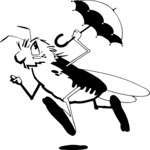 Bug with Umbrella