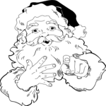 Santa Pointing