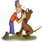 Kissing Dog on Nose