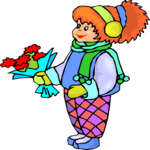 Girl with Bouquet 1