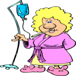 Woman with IV