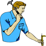Handyman Hammering