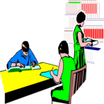 Studying in Library 2
