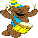 Teddy Bear Playing Drum