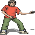 Boy Playing Air Guitar