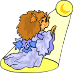 Elf Girl in Moon
