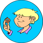 Boy with Electronic Pet