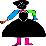 Wood Puppet Evening Woman